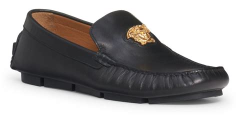 versace jeans driving shoes in black suede|Versace Medusa Driving Shoe (Men) .